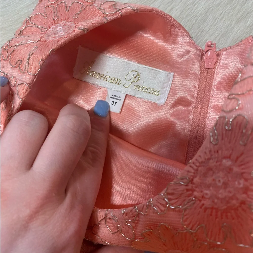 American Princess dress ball gown layered tulle, bling, lace, and sparkles - Picture 6 of 7